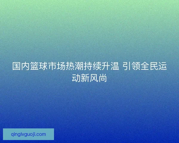 国内篮球市场热潮持续升温 引领全民运动新风尚 国内篮球市场热潮持续升温 引领全民运动新风尚